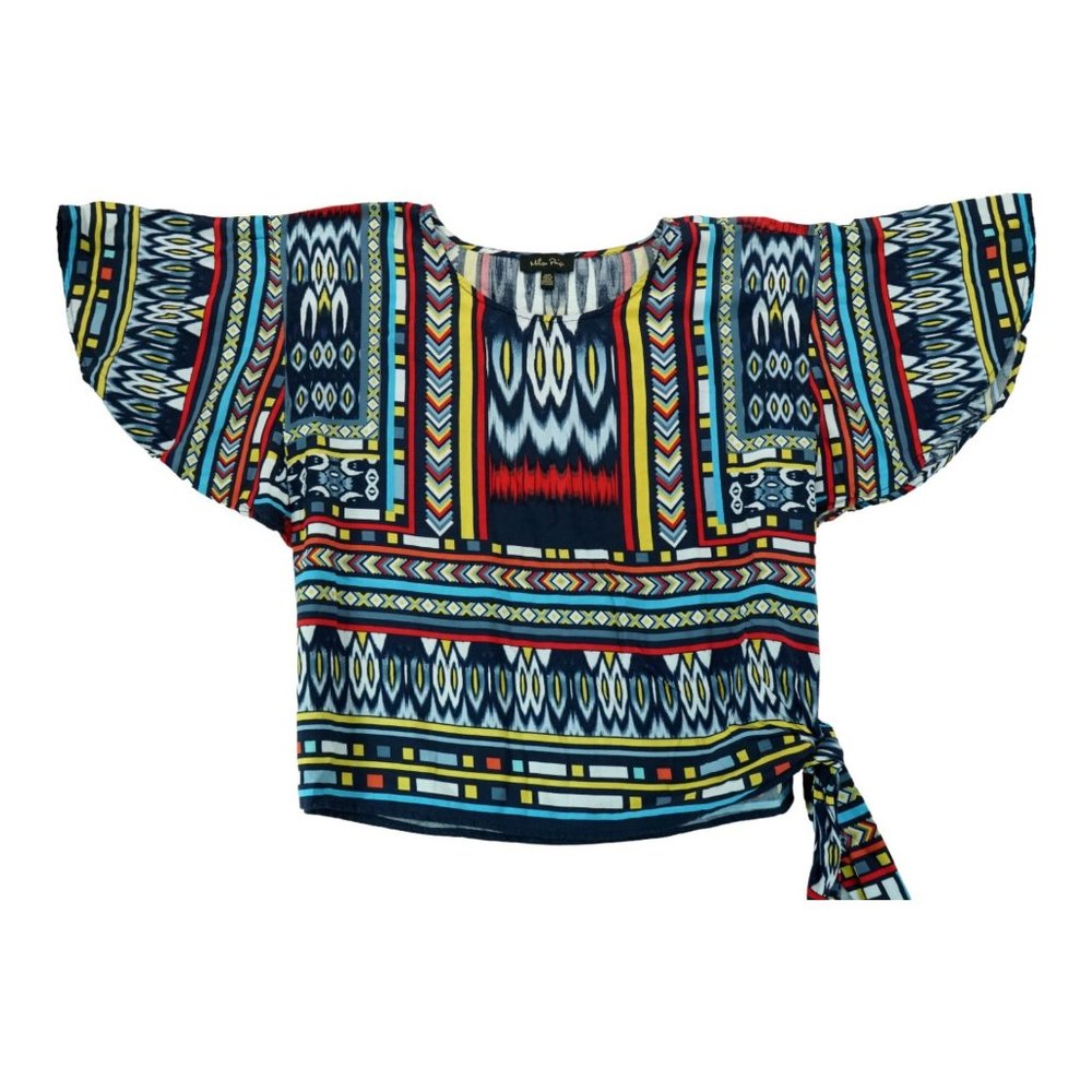 Melissa Paige Kaftan Like Batwing Top Size Medium 100% Rayon